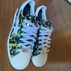 Adidas Superstar Bape ABC camo green